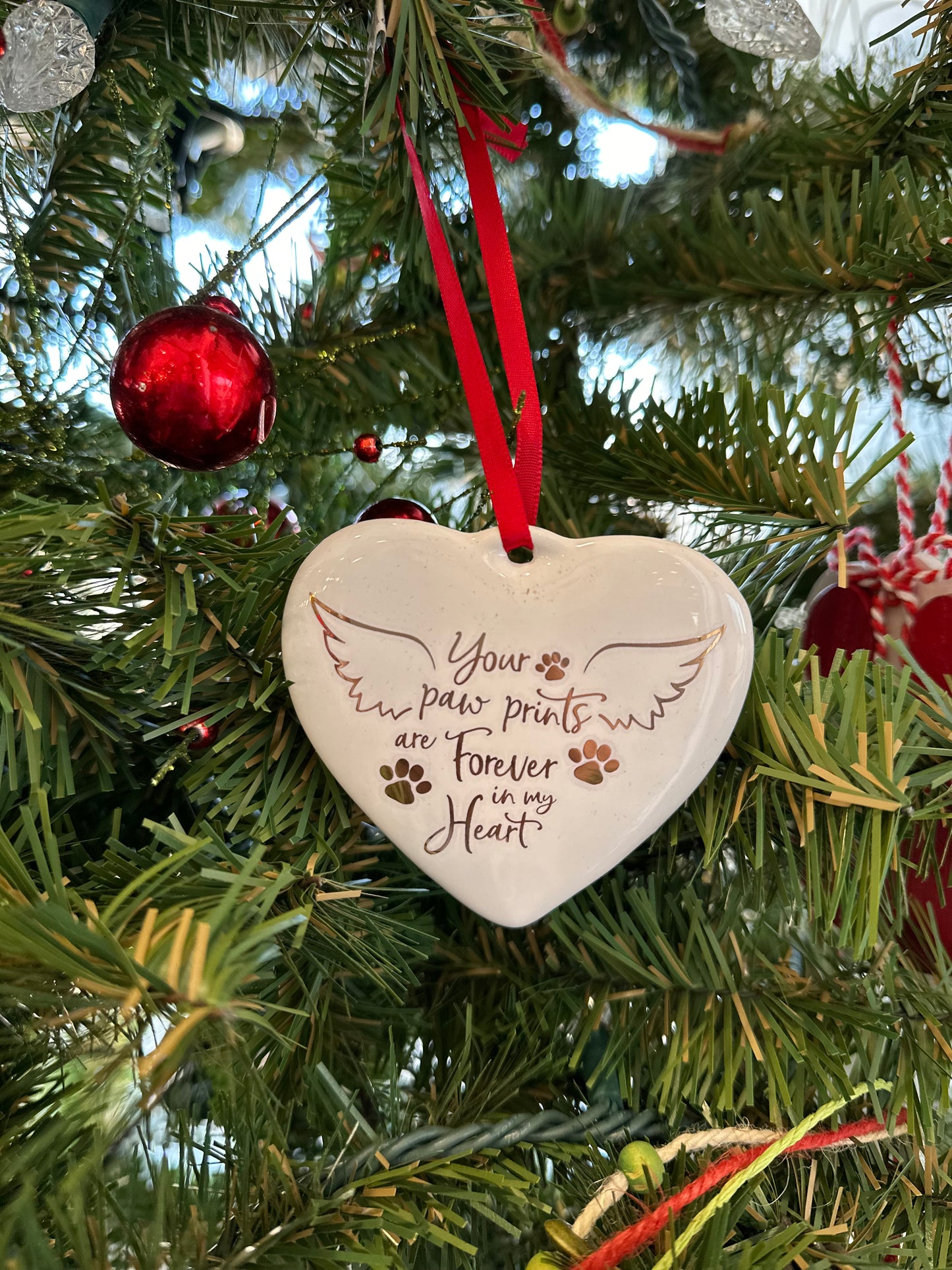 Ceramic Forever in my Heart Pet Ornament