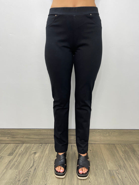 Black Long Pant with Rivets