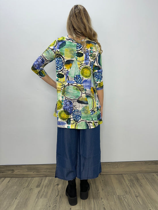 Load image into Gallery viewer, Bubble Print 3/4 Sleeve Tunic
