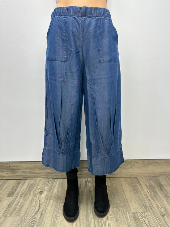 Load image into Gallery viewer, Denim Blue Tencel Ruby Pant
