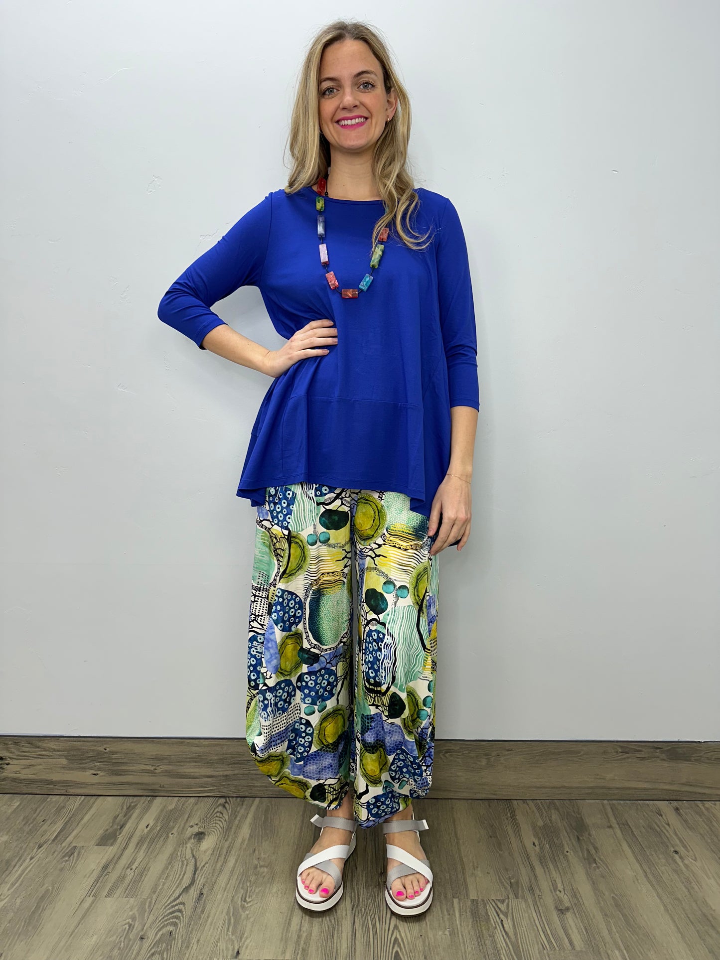 Wisteria Blue 3/4 Sleeve Tunic