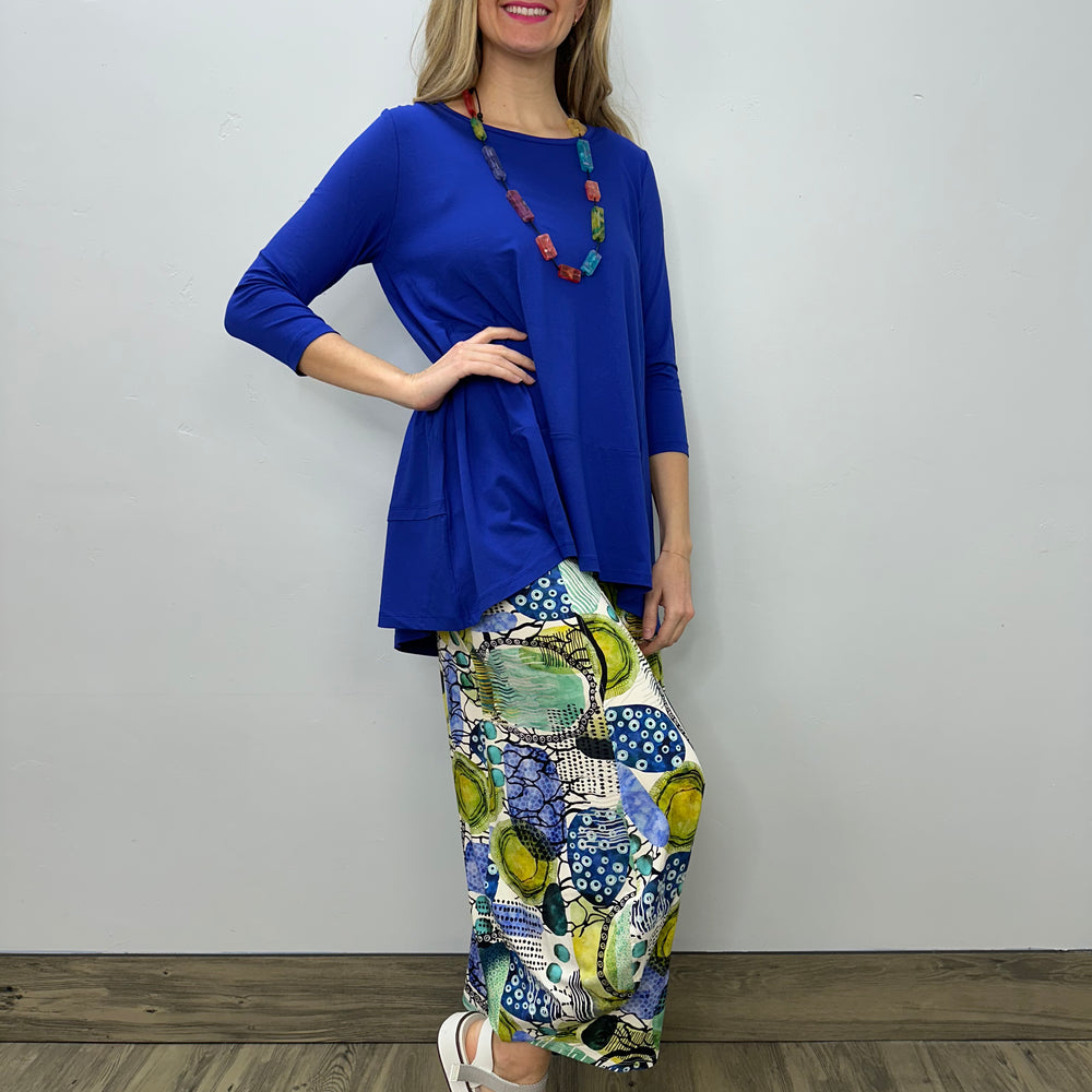 
                  
                    Wisteria Blue 3/4 Sleeve Tunic
                  
                