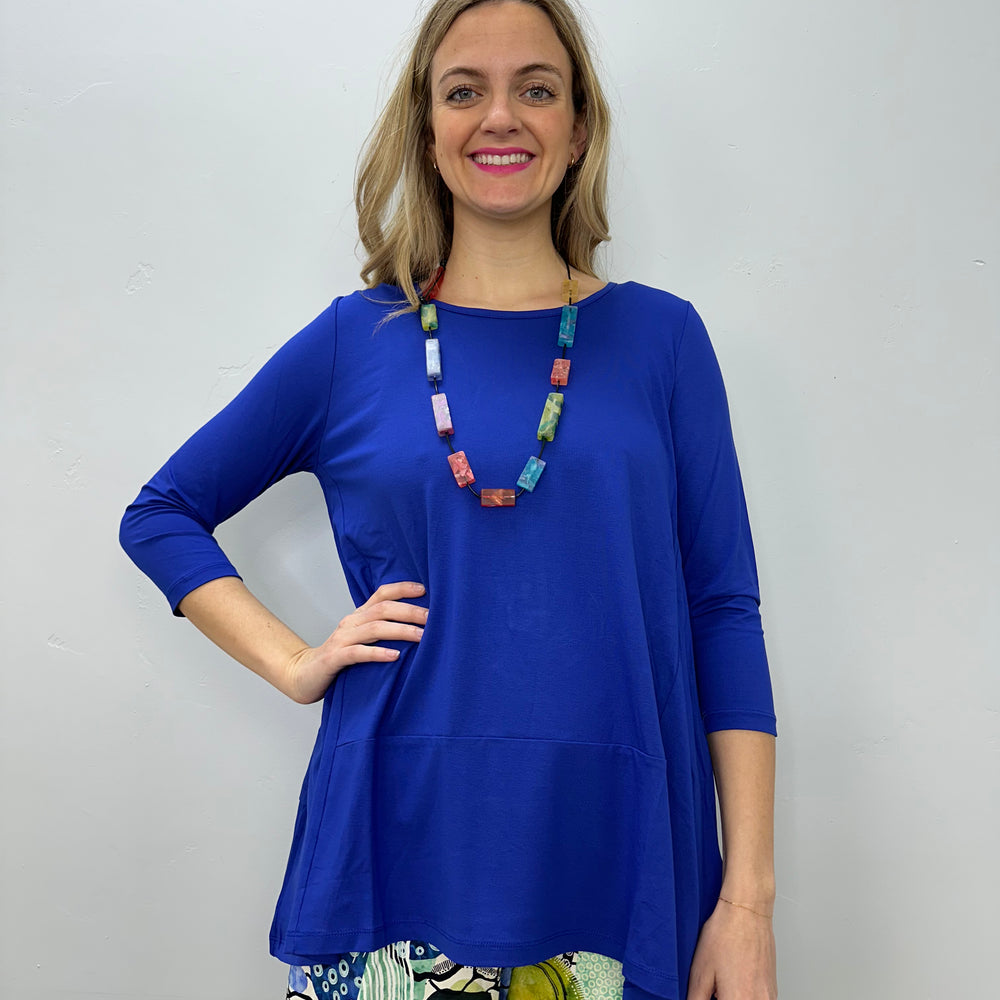 Wisteria Blue 3/4 Sleeve Tunic