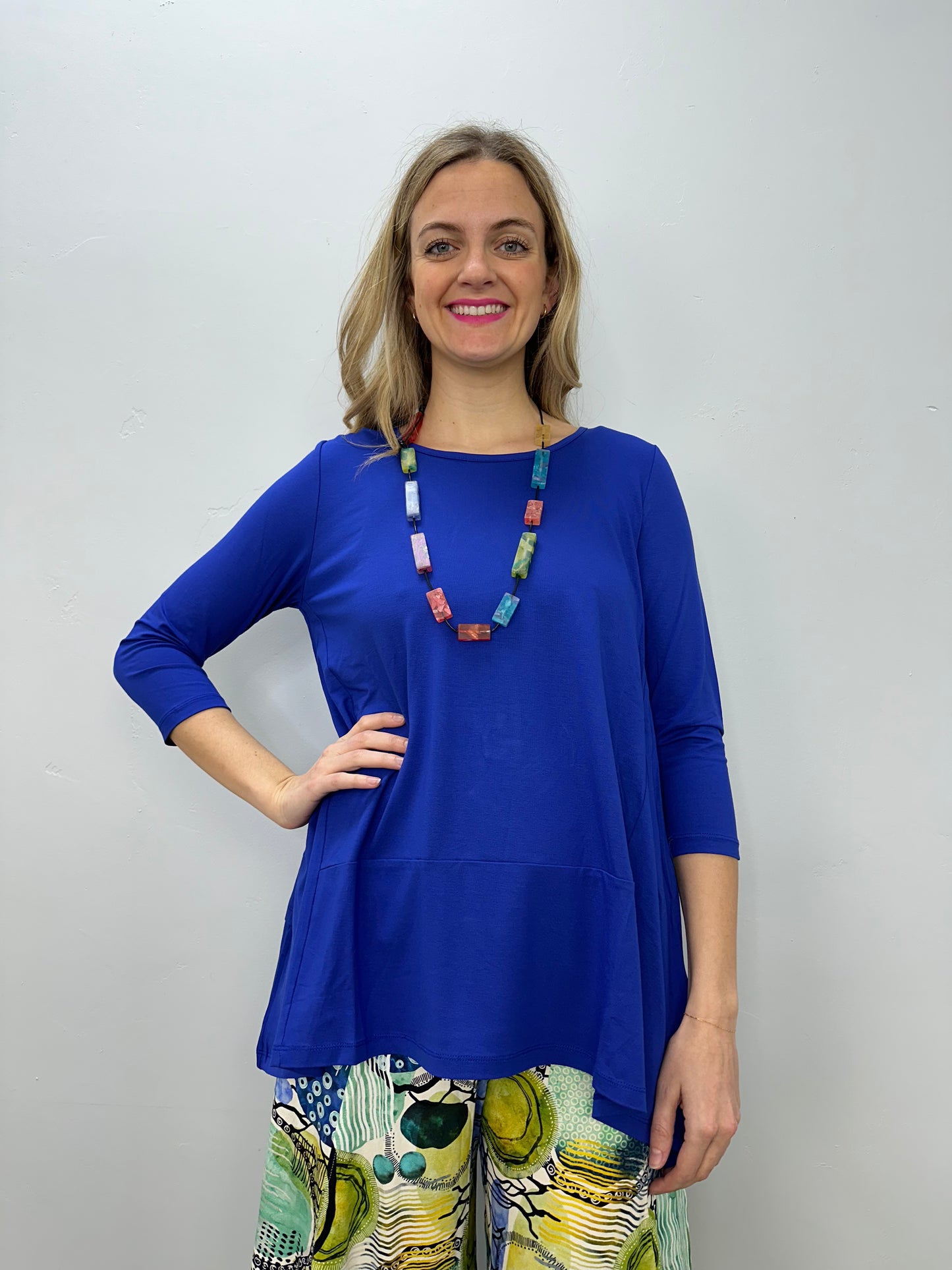 Wisteria Blue 3/4 Sleeve Tunic