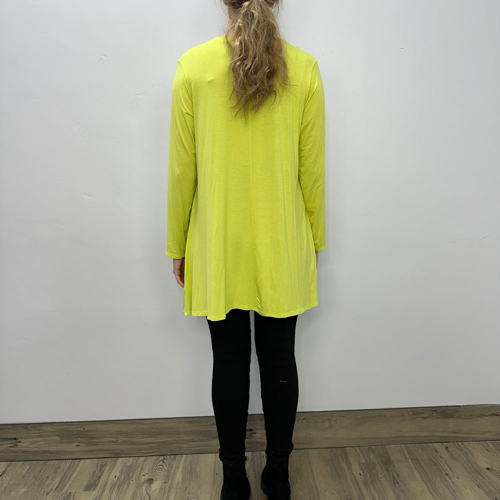 
                  
                    Long Sleeve Basic A-Line Tunic - Lime
                  
                