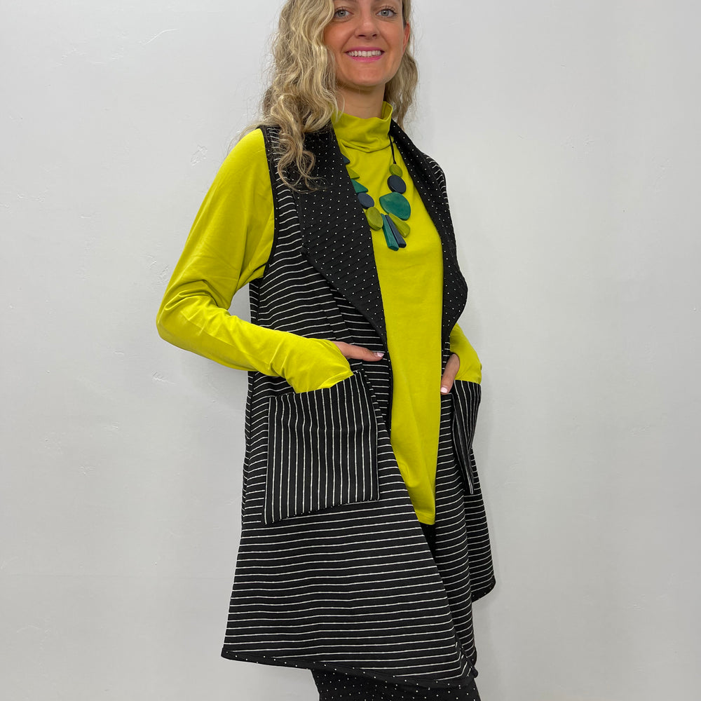 Stripe and Polka Dot Reversible Vest