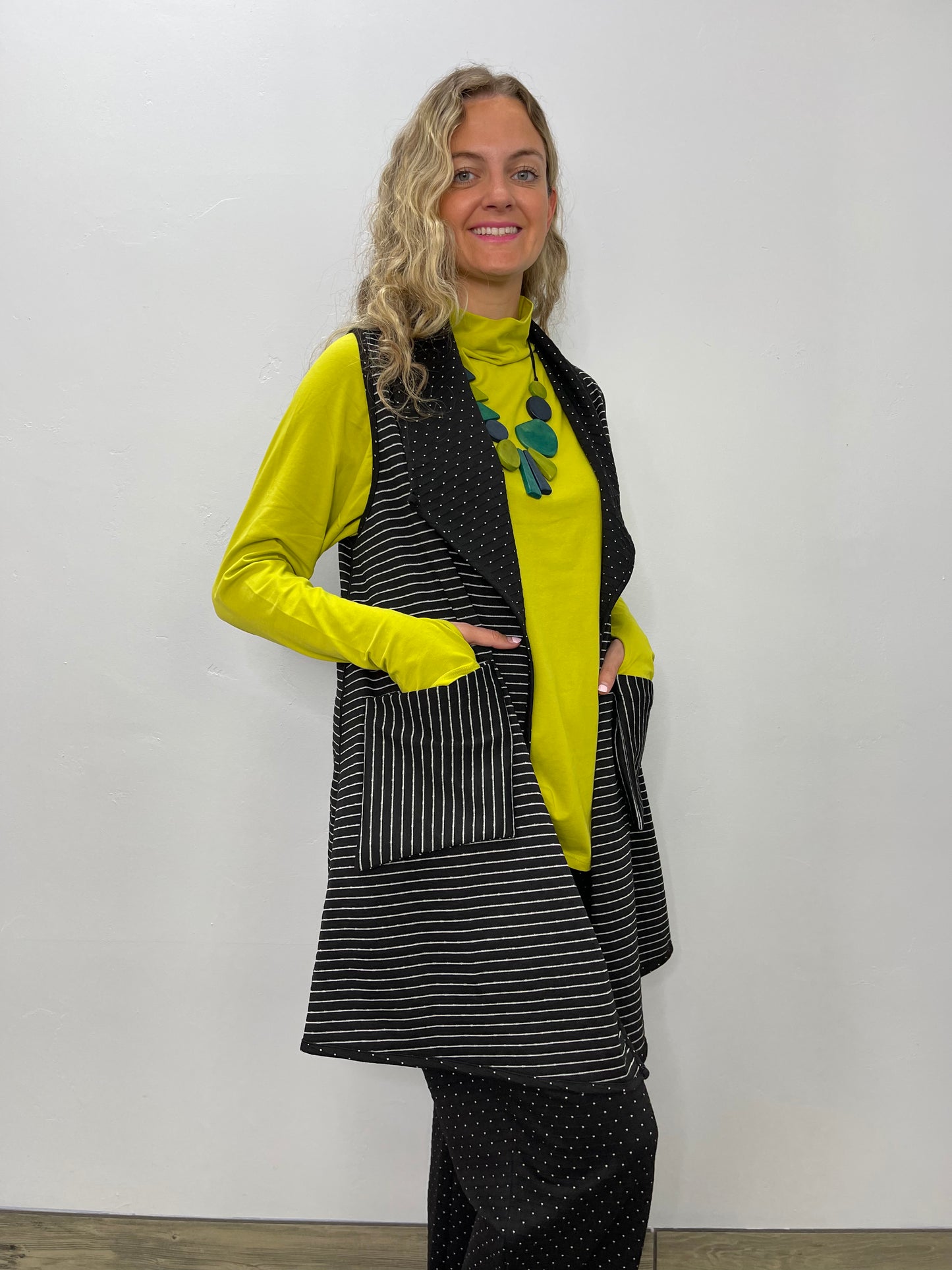 Stripe and Polka Dot Reversible Vest