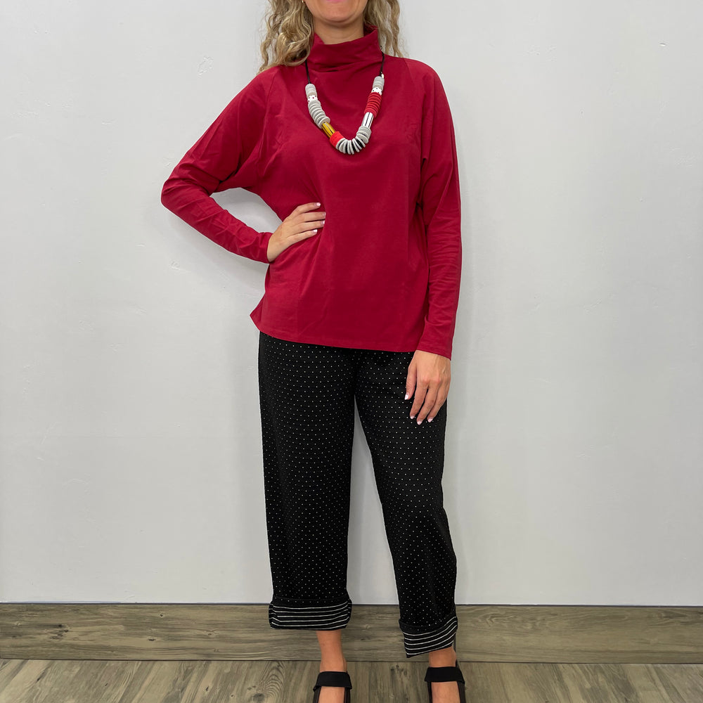 
                  
                    Burgundy Long Sleeve Turtle Neck
                  
                