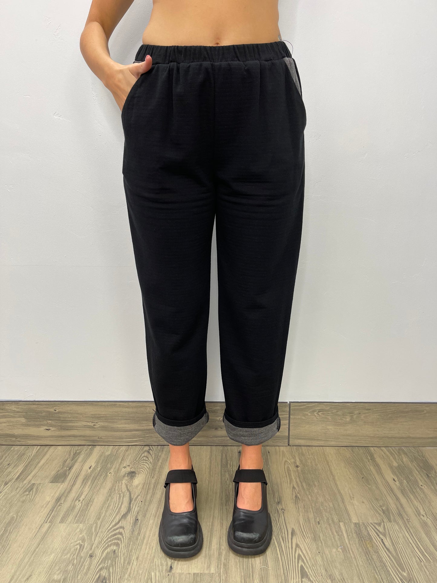 Double Knit Roll Cuff Pants