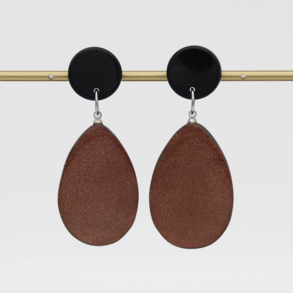 Brown Cocoa Statement Earrings