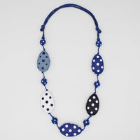 Blue Polka Dot Mary Necklace