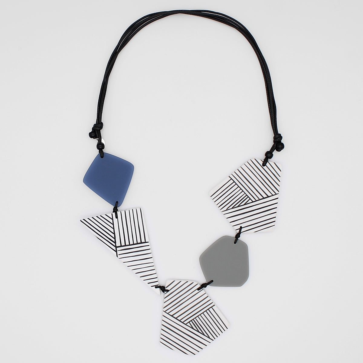 Black and Grey Zen Geometric Necklace