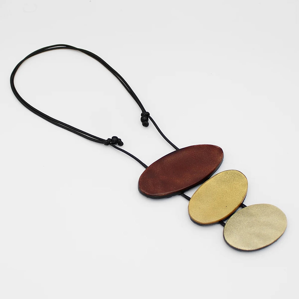 Shades of Brown Cocoa Rocks Statement Pendant