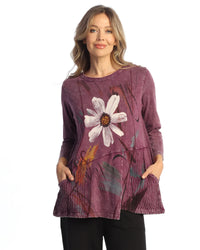 Plum Flower Jazzy Mineral Washed Tunic