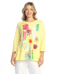 Sunshine Yellow Cotton Slub Layered Tunic