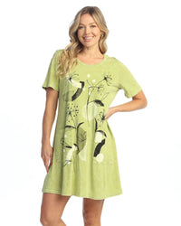 Cactus Mineral Washed 100% Cotton Slub Dress with Linen Pockets