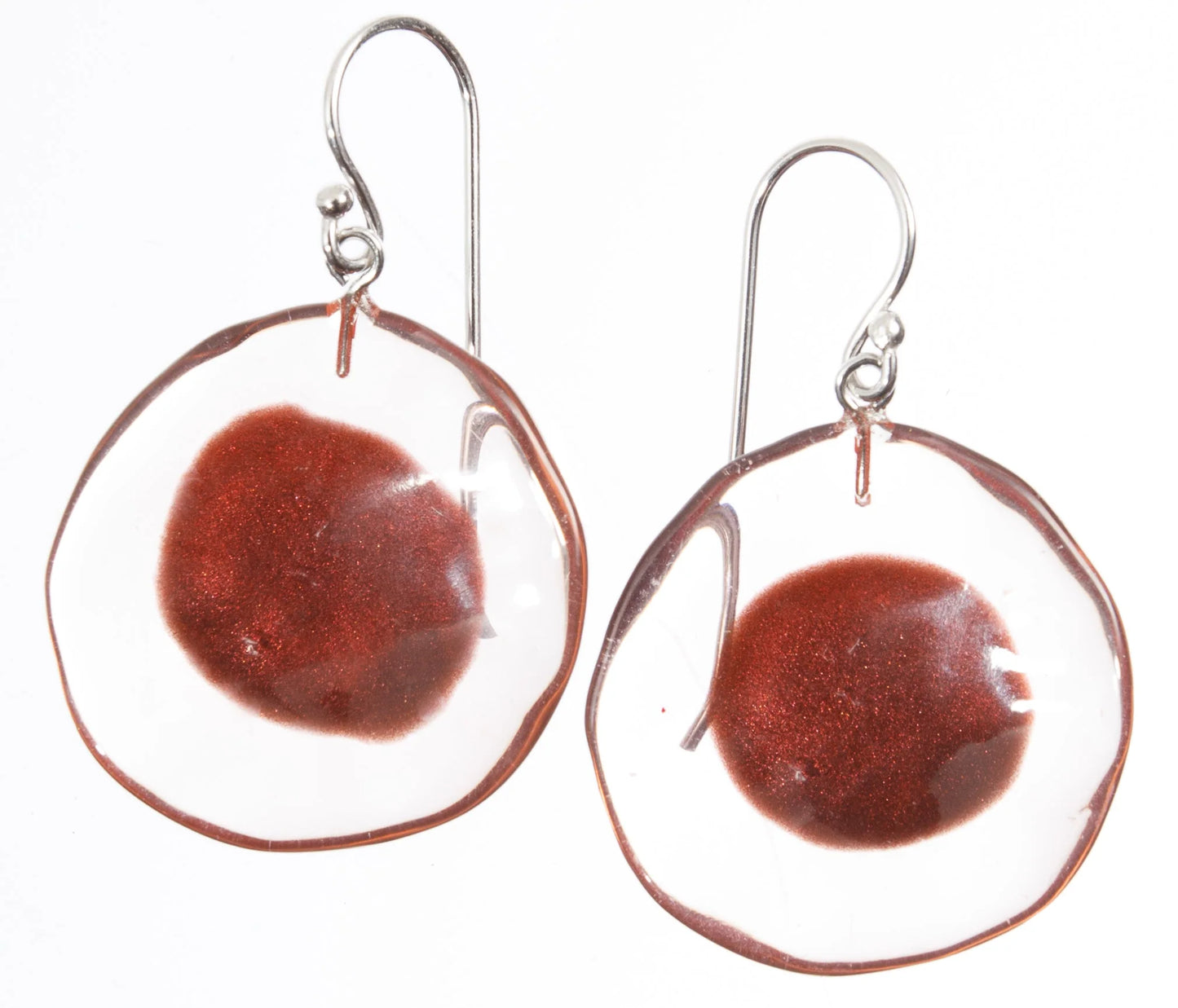 Red Flora Polyresin Earrings