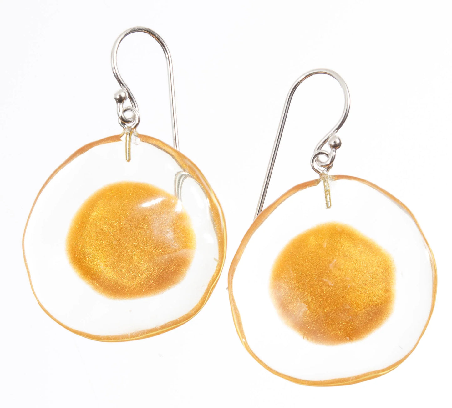 Yellow Flora Polyresin Earrings