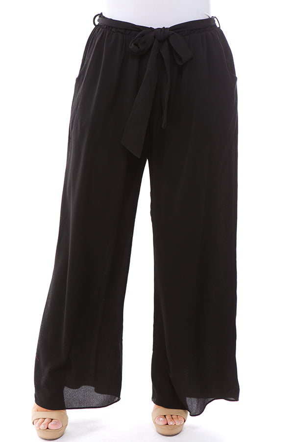 black flowy dress pants Pant with Tie – Twist Boutique Fits Like:3 anywhere staple Black Mermaid Dress with Belt Size:48” fits 46 pants