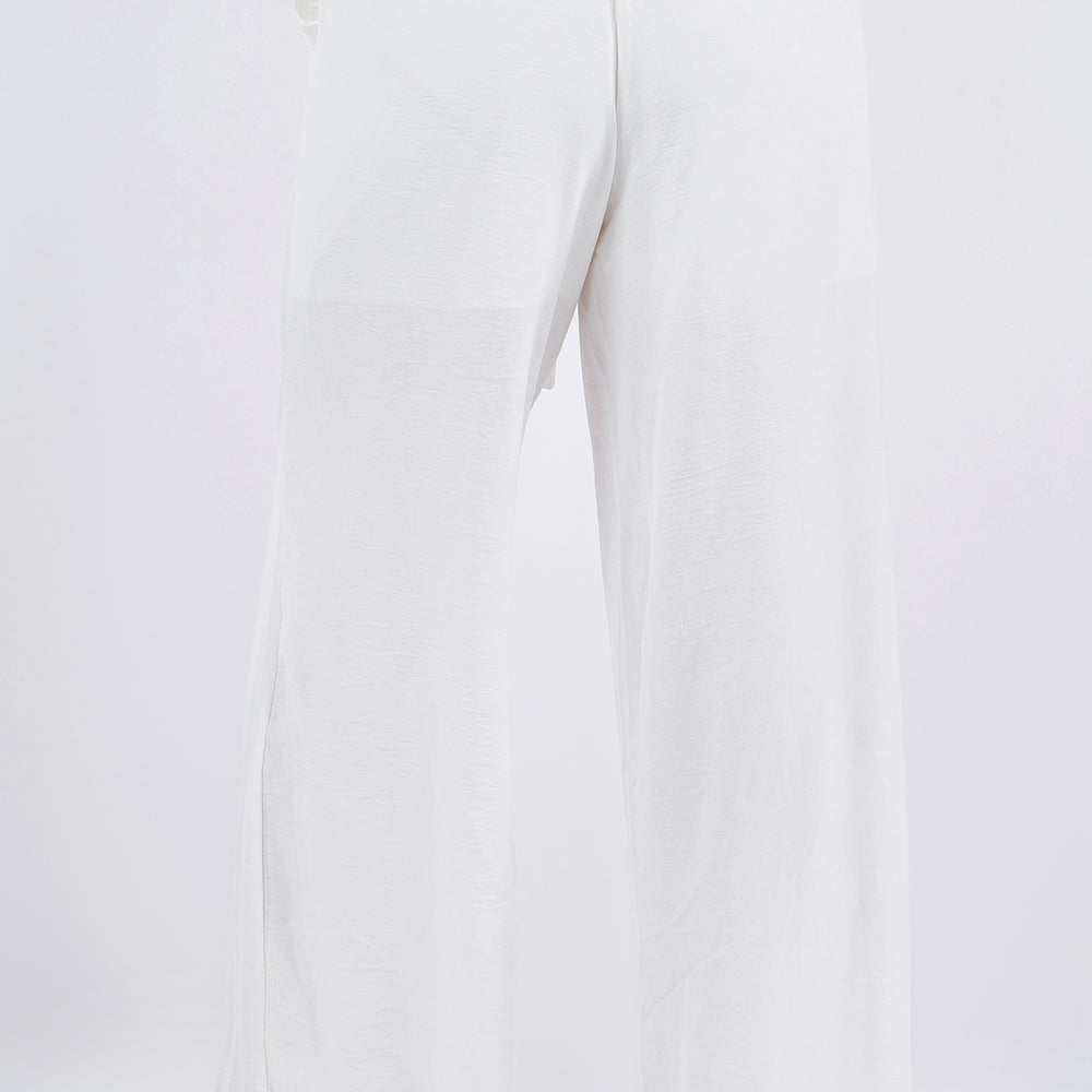 
                  
                    White Flowy Dress Pant with Tie
                  
                