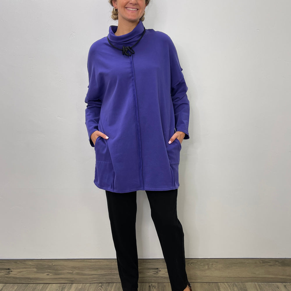 Violet Roll Neck Long Sleeve Tunic