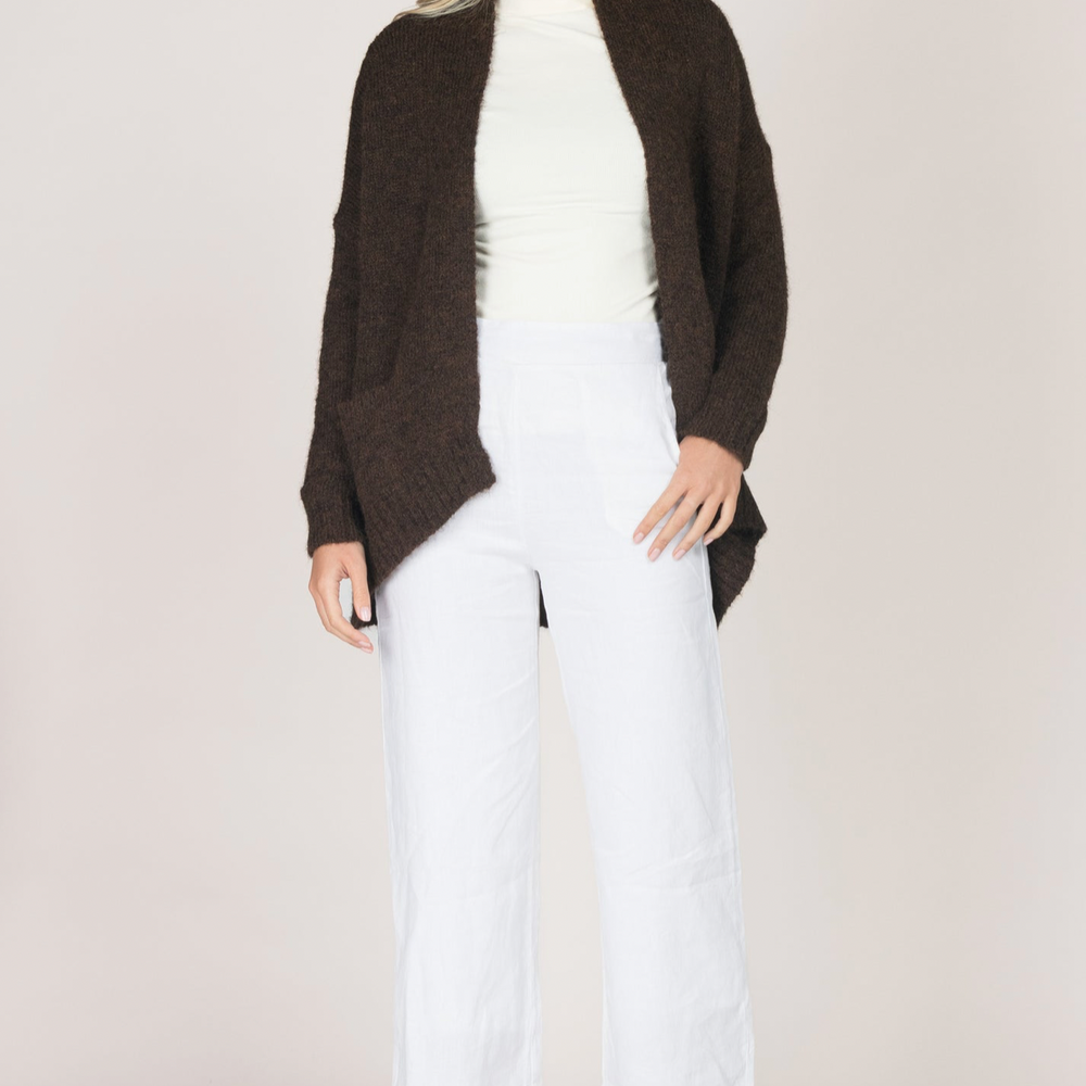 Cognac Soft Cardigan with Pockets