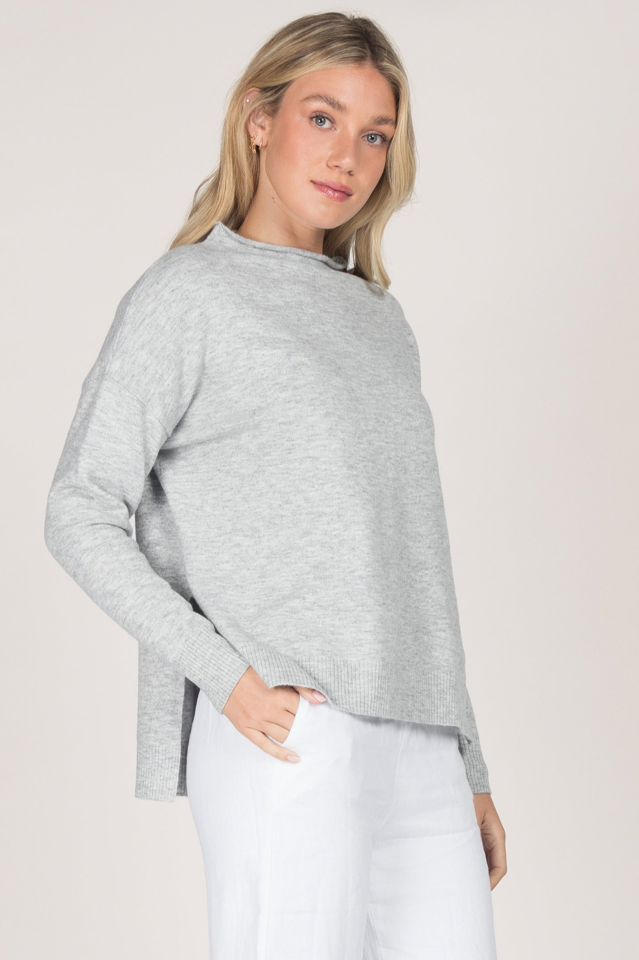 Light Grey Effortless Elegance Sweater