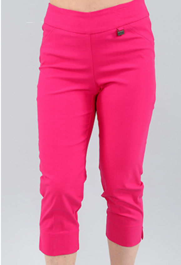 Fuchsia Pull On Capris