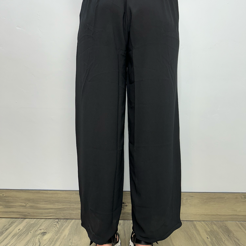 
                  
                    Black Full Length Kate Wide Leg Pant
                  
                