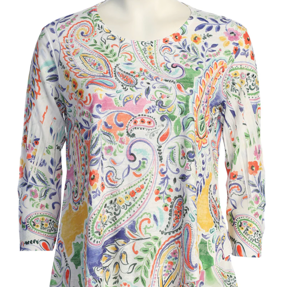 Amalfi Burn Out Sublimation Contrast Tunic