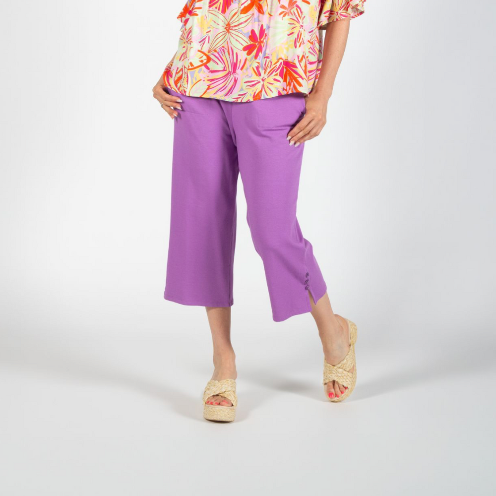 
                  
                    Iris Bamboo Terry Capri with Button Detail
                  
                