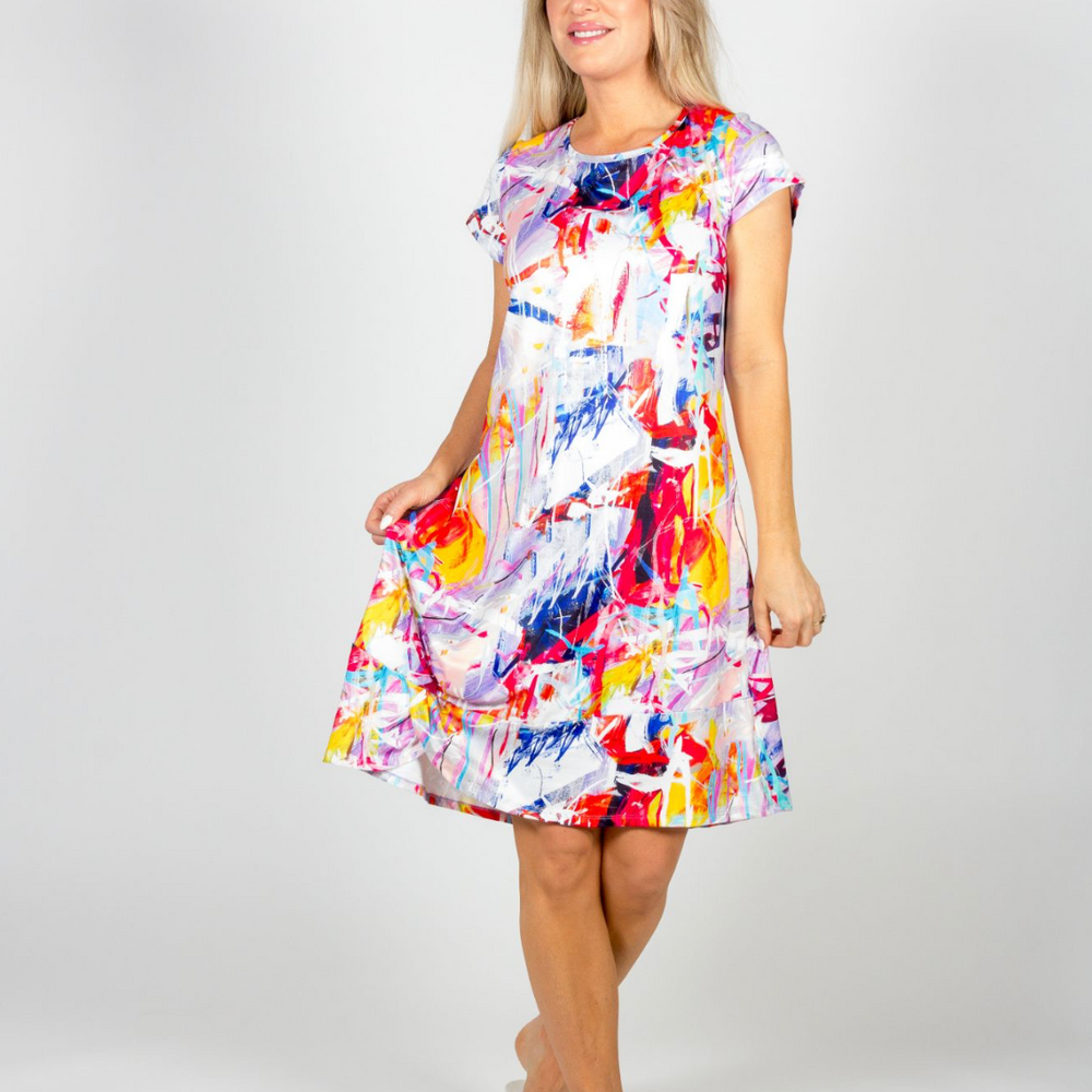 
                  
                    Colorful Graffiti Scribbles Short Sleeve Dress
                  
                