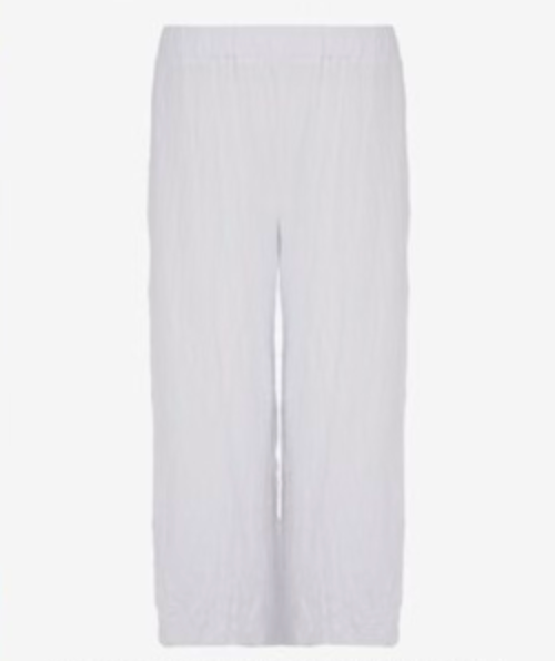 White Crinkle Clark Pant