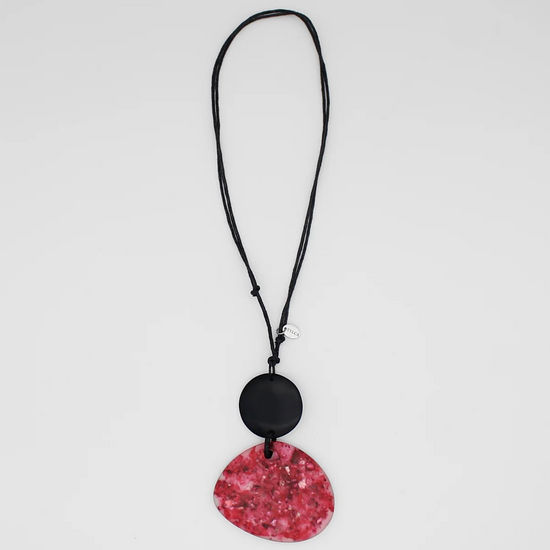 Red Speckle Pendant Necklace