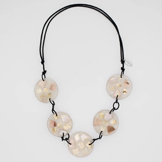 Pearl Shell Link Necklace