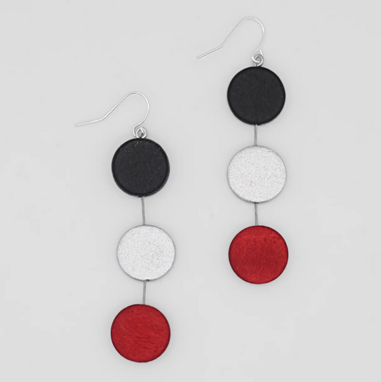 Black, Silver & Red Ashlyn Dangle Earring