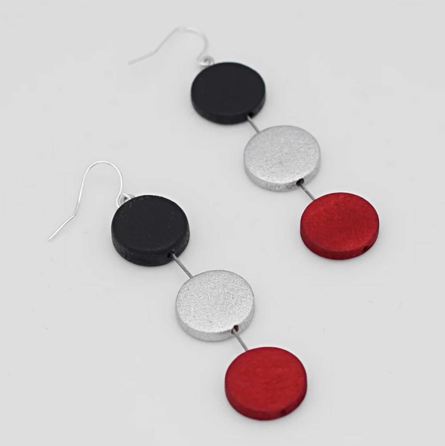 Black, Silver & Red Ashlyn Dangle Earring