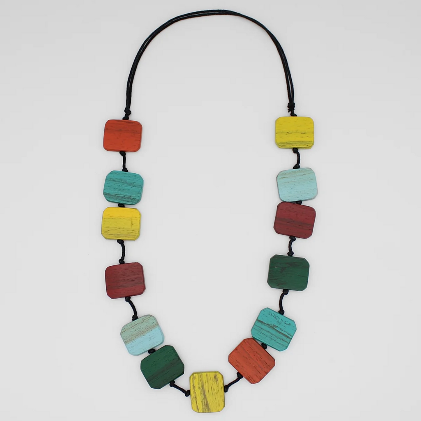 Multi Color Shelby Wood Necklace