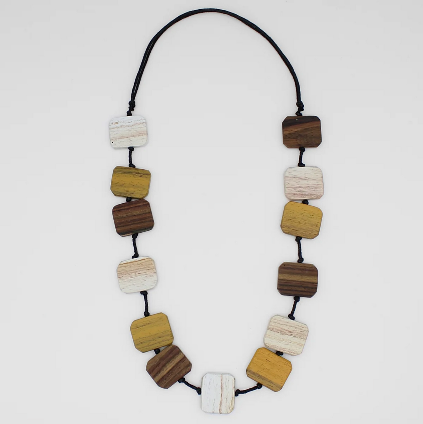 Earth Toned Shelby Wood Necklace