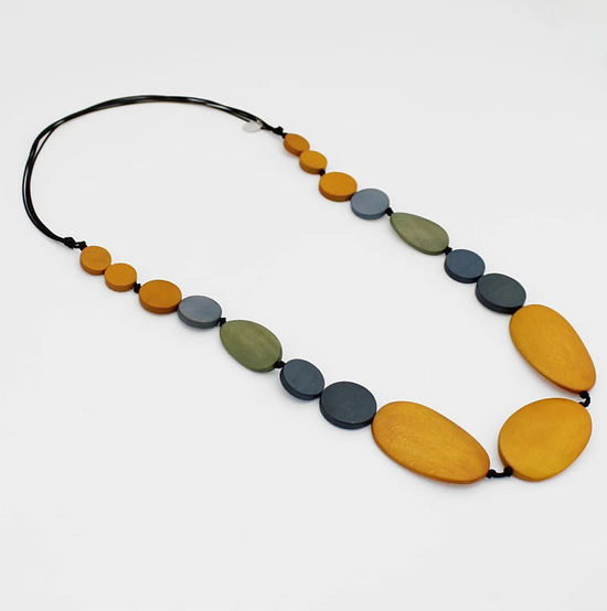 Mustard and Gray Sybil Necklace