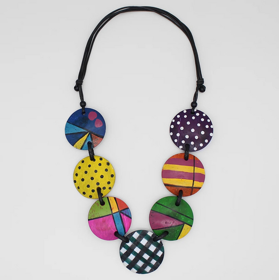 Colorful Rhea Disc Necklace