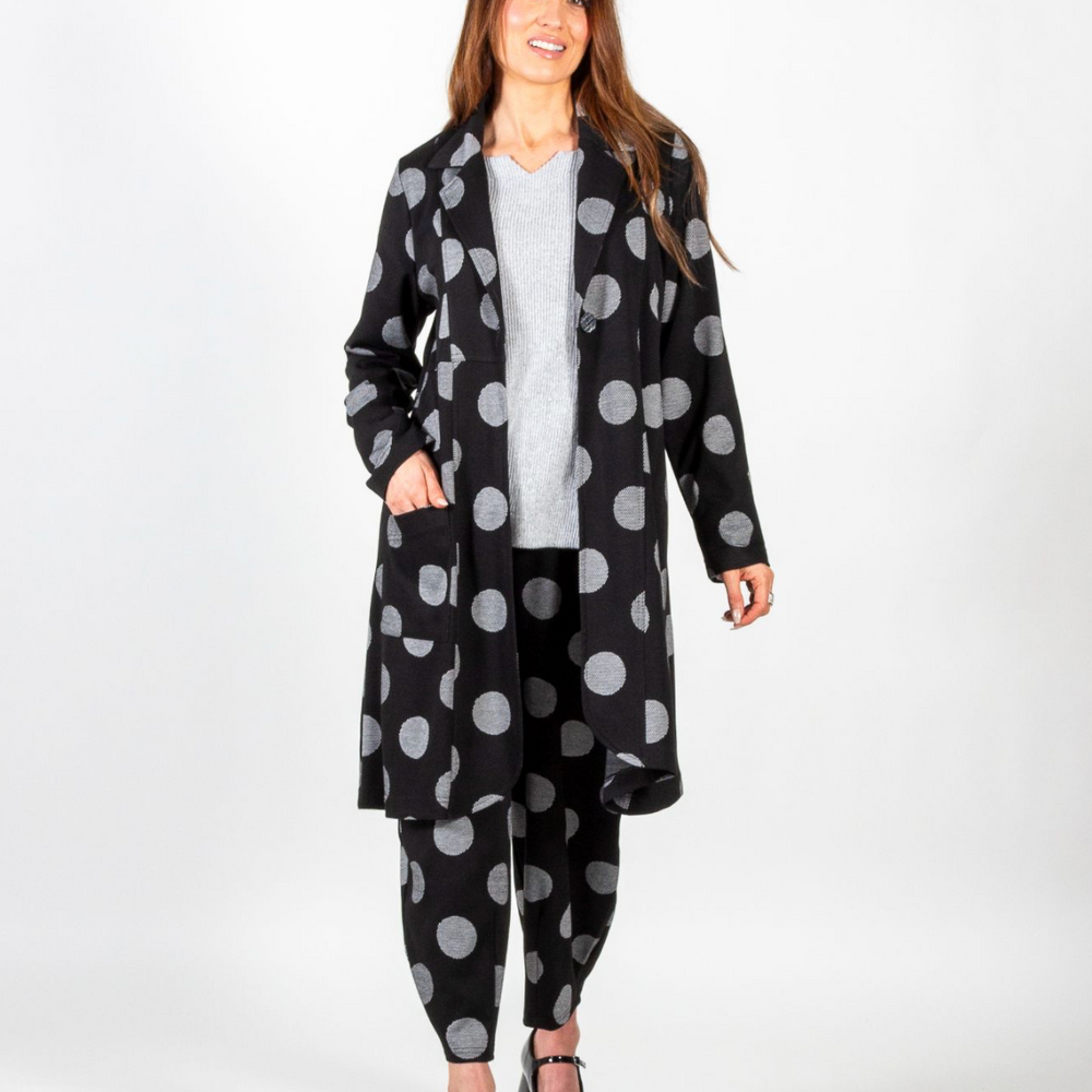 Black Snow Dots Duster Cardigan