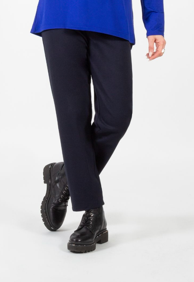 Black Bamboo Terry Full Length Black Pant