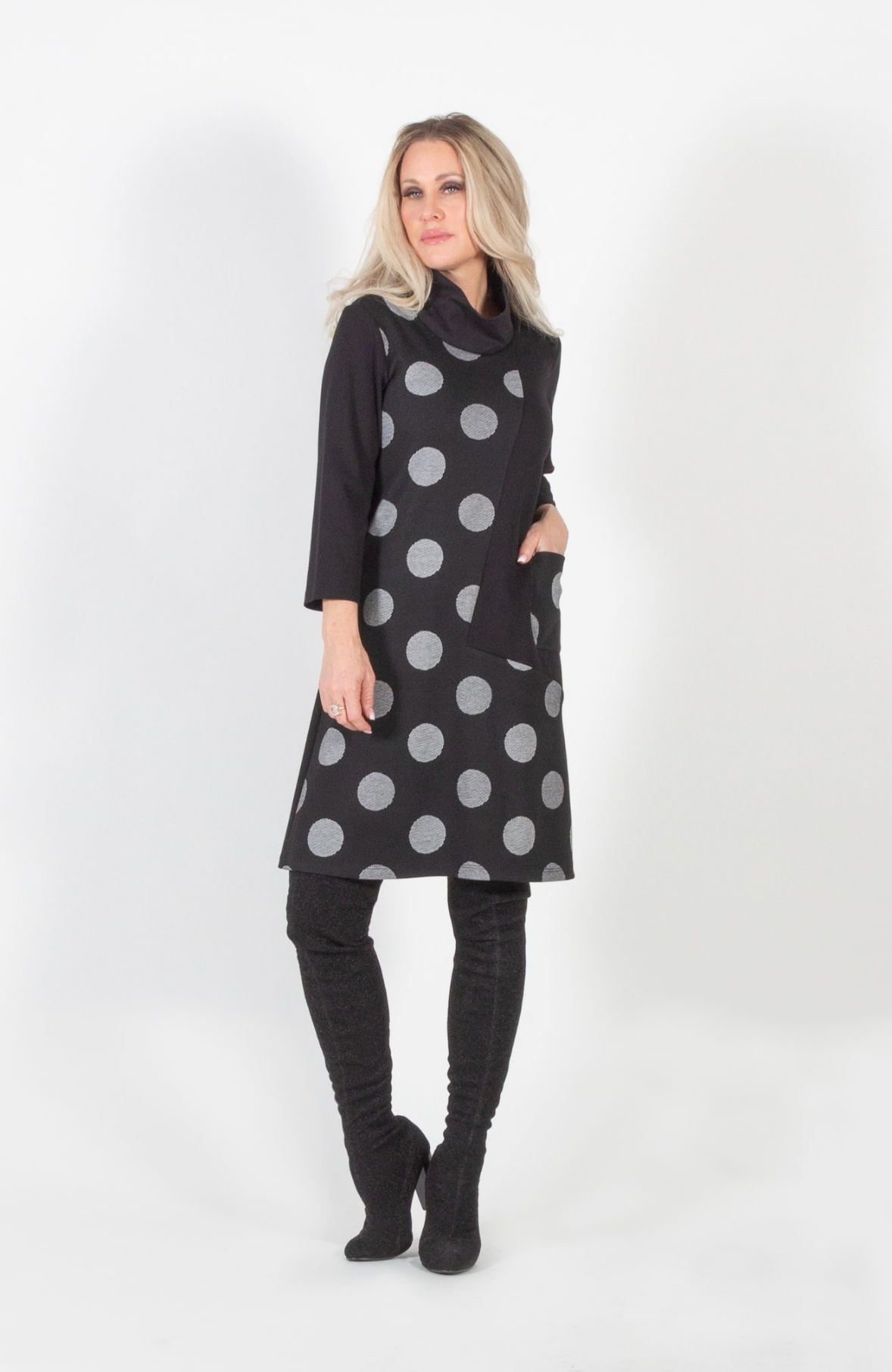 Black Snow 3/4 Sleeve Dress