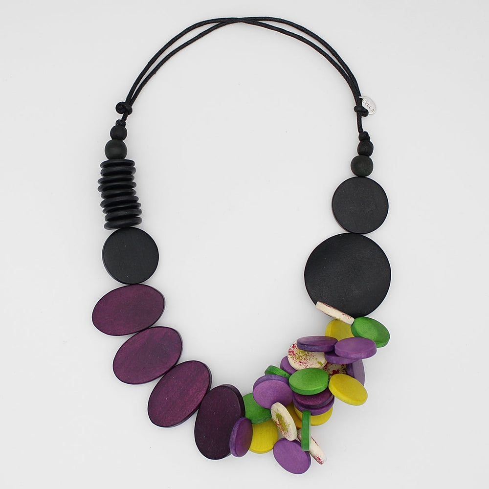 Multicolor Franny Wood Necklace