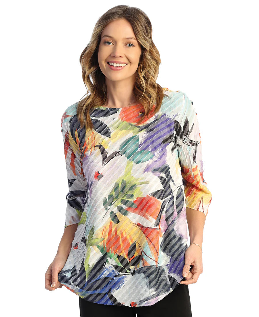 Tropical Wavelet Tunic Top