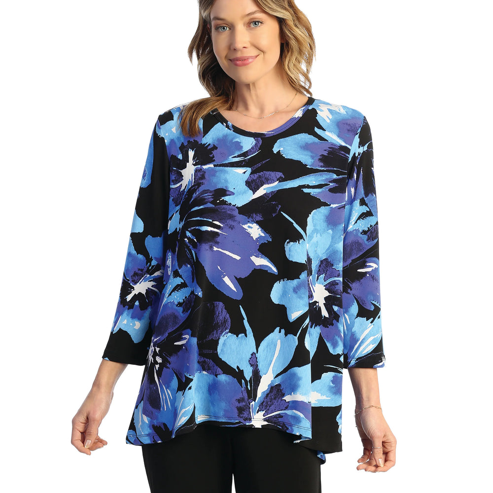 Amanda Ity Knit Flowers Tunic Top