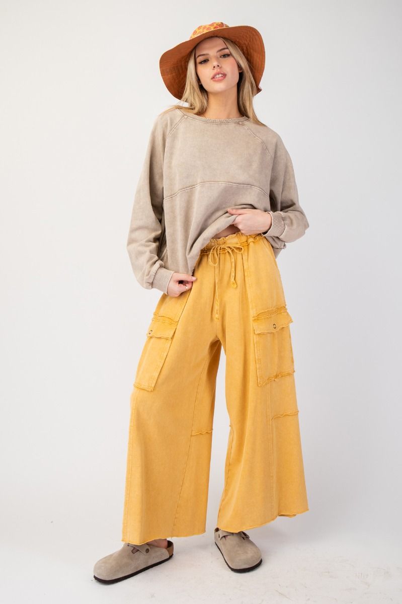 【DEARMINE】Golden wide washing pants DEARMINE】Golden wide washing pants