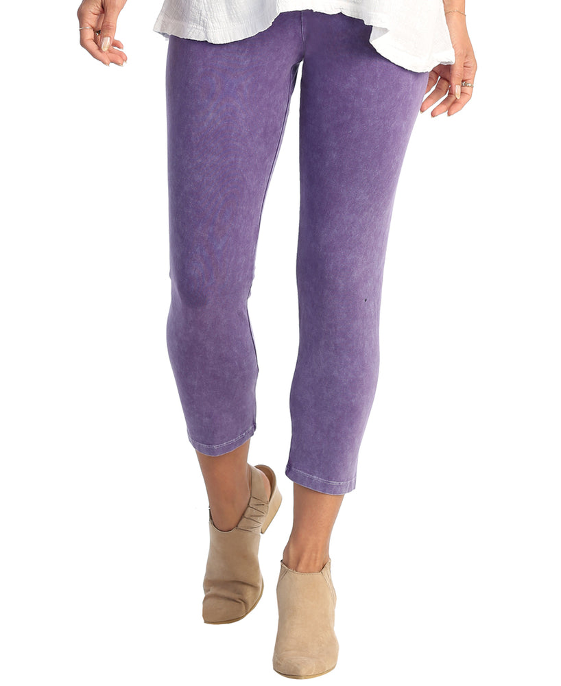 Purple Mineral Wash M37 Capri Legging