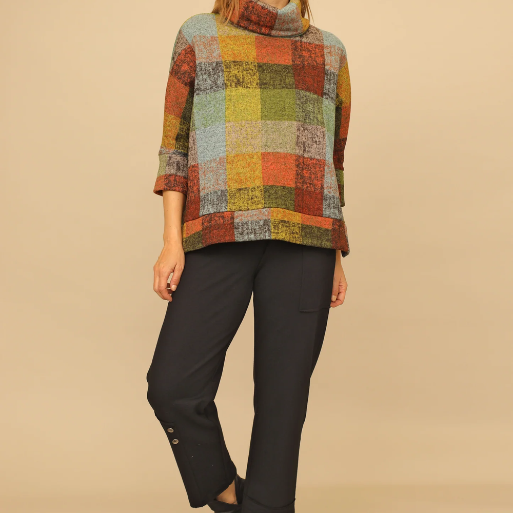 
                  
                    Prairie Fleece Plaid Roll Neck Top
                  
                